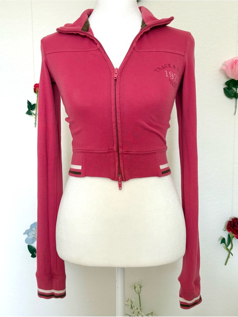 Y2K Hollister Double Zipper Cropped Jacket